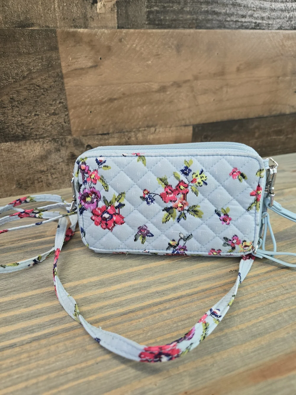 Vera Bradley Iconic RFID All Together Crossbody -WATER BOUQUET-